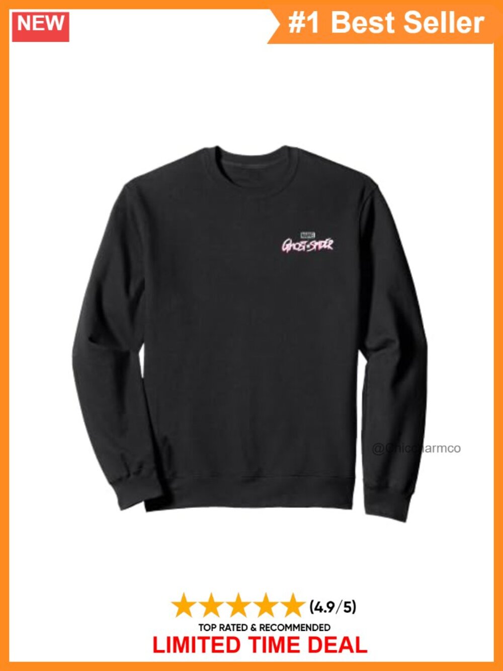 Marvel Ghost Spider Spray Paint Sweatshirt Crewneck Long Sleeve Pullover